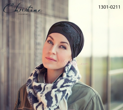 Calottina turbante con ricamo Christine Style 1301-0211 SHAKTI BAMBU'