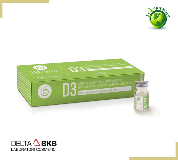 Delta Studio - Sebum Regulating Line | Detoxina D3 Sebum Regulating Vial for Oily Hair