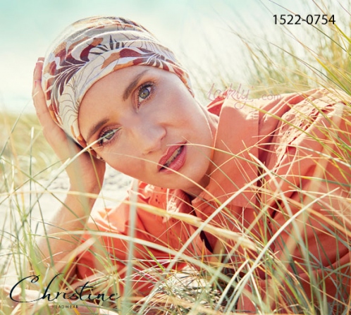 Bandana Woman Christine Amia 1522-0754 Linen | Christine CE (Post Chemotherapy deductible)