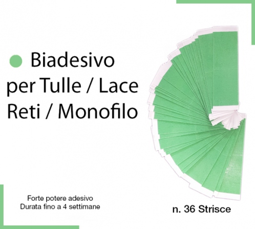 Adesivo forte per Pretesi impianti capillari con base in Tulle, Lace, Rete monofilamento