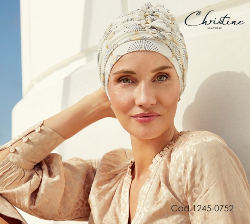 Calottina Donna Christine Lotus 1245-0752 Lino | Post-Chemio