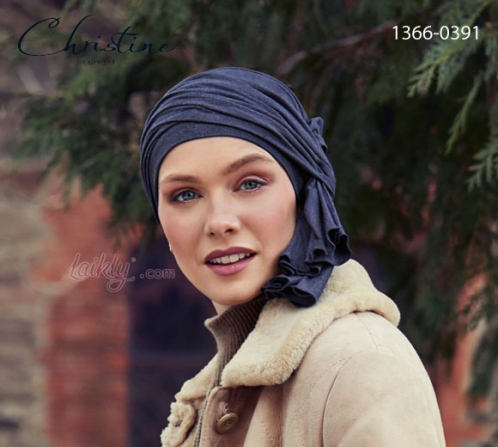 Turbante chemioterapia con code corte Christine Headwear Style 1366-0391 VISCOSA BAMBU'