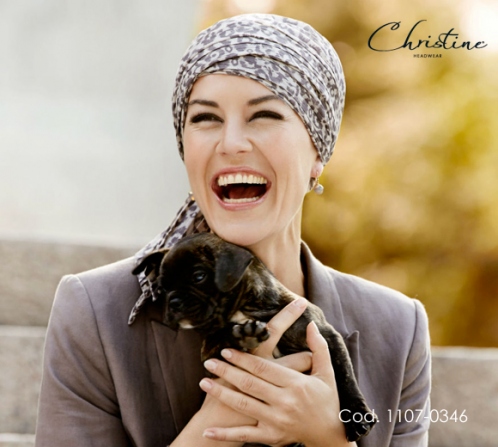 Turbante JOLI Christine 1107-0346 con code lunghe in cotone