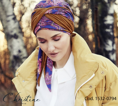 Turbante per capelli in cotone - colore nero